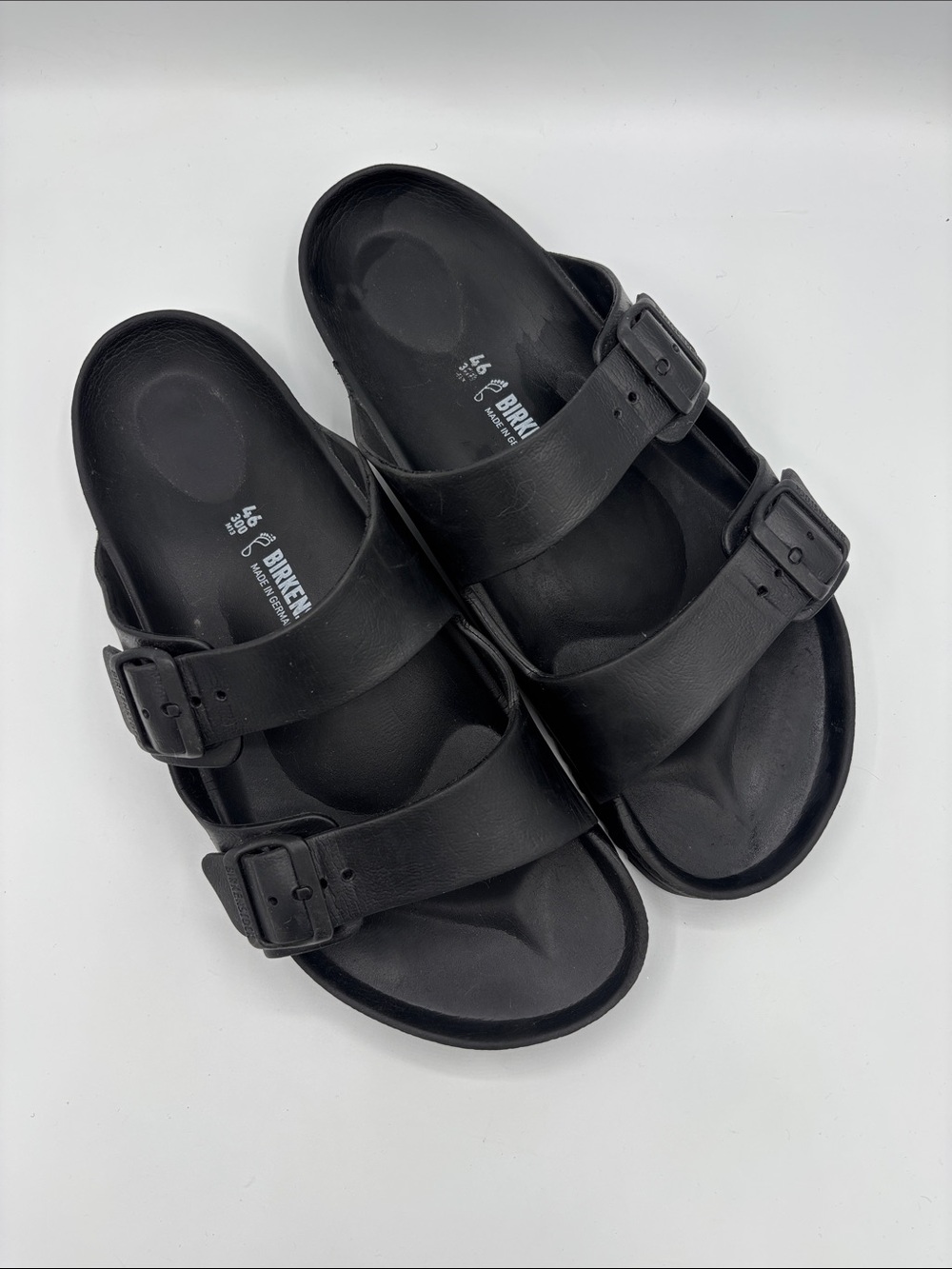 Birkenstock Men's Black Two-Strap Arizona Slide Sandals Size 13
